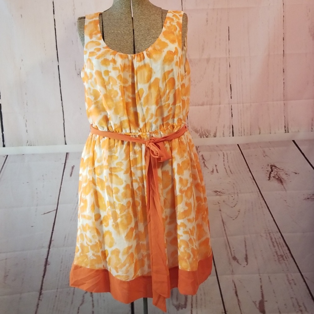 Elle Woman orange spring dress 1x NWT